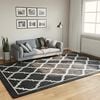 vidaXL Rug Washable Black and White 190x300 cm Anti Slip