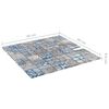 vidaXL Mosaic Tiles 22 pcs Grey and Blue 30x30 cm Glass