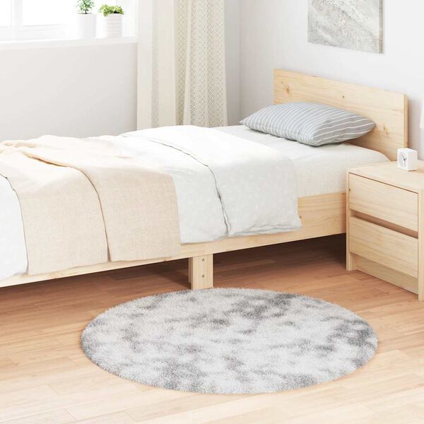 vidaXL Shaggy Rug High Pile NAVARRA Silver Grey 100x100 cm Polyester