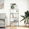 vidaXL Bookcase Grey Sonoma 60x20x120.5 cm Engineered Wood