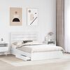 vidaXL Storage Bed with Headboard White 140 x 190 cm Engineered Wood