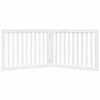 vidaXL Dog Gate Foldable 2 Panels White 160 cm Poplar Wood