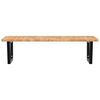 vidaXL Basin Shelf Wall Mounted Steel and Solid Wood Oak