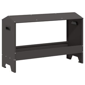 vidaXL Chicken Feeding Trough Black 81 x 32 x 53.5 cm