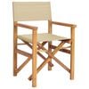 vidaXL Dining Chair Brown and Beige 56 x 54 x 87 cm Solid Teak Wood