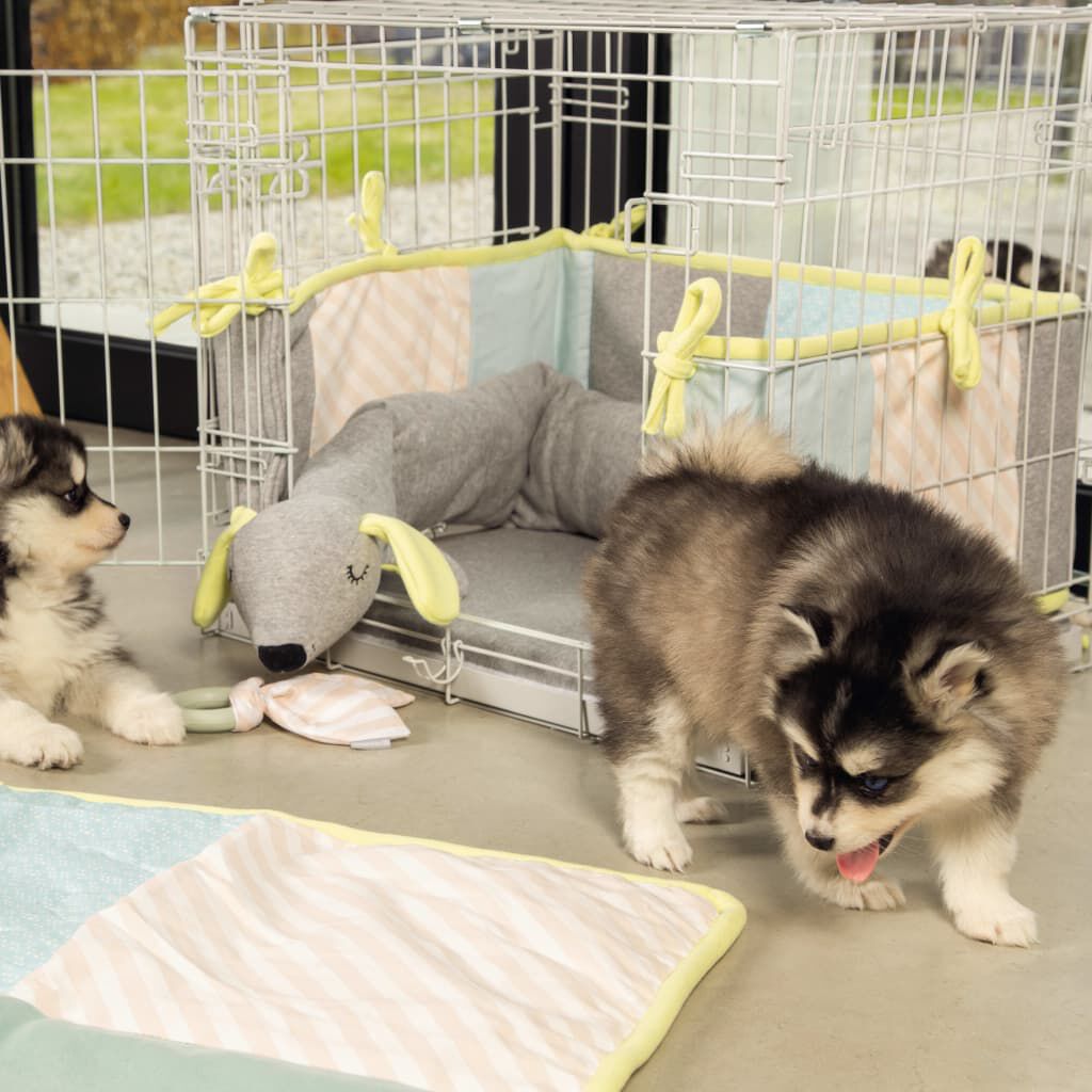 Beeztees Dog Crate 62x44x49 cm Grey vidaXL