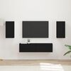 vidaXL TV Cabinet Set 4 pcs Black Engineered Wood