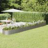 vidaXL Garden Raised Bed Galvanised Steel 620x80x36 cm Silver