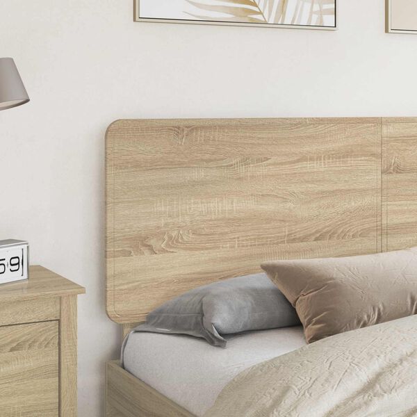 vidaXL Headboard with Headboard Sonoma Oak 200 cm Engineered wood