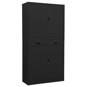 vidaXL Office Cabinet Anthracite 90x40x180 cm Steel