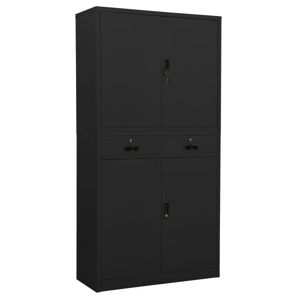 vidaXL Office Cabinet Anthracite 90x40x180 cm Steel