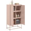 vidaXL Highboard Pink 68.5x38.5x123.5 cm Steel