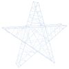vidaXL 3D Christmas Star 120 LEDs Cold White 55 x 53.5 x 10 cm