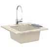 vidaXL Sink Beige 430 x 460 mm 80% Quartz and 20% Resin