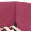 vidaXL Corner Bed Frame with Headboard Wine Red 90 cm x 190 cm Velvet