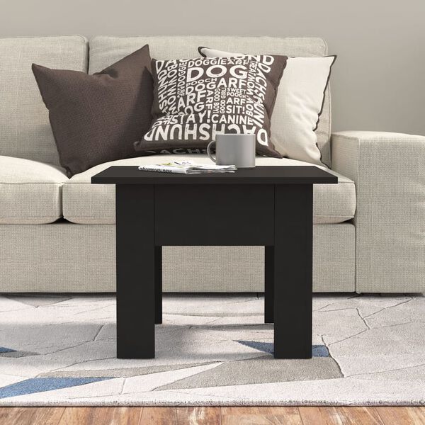 vidaXL Coffee Table Black 55x55x42 cm Engineered Wood