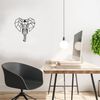 Homemania Wall Decoration Elephant 45x52 cm Steel Black
