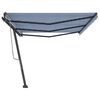 vidaXL Freestanding Manual Retractable Awning 600x300 cm Blue/White