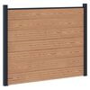 vidaXL Fence Panel WPC and Aluminium Brown