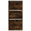 vidaXL Shoe Cabinet Smoked Oak 60x21x125.5 cm Engineered Wood