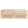 vidaXL Kids Bed Frame with Drawers 70x140 cm Solid Wood Pine