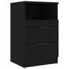 vidaXL Bedside Cabinet Black Engineered Wood