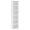 vidaXL CD Cabinet White 21x20x88 cm Engineered Wood