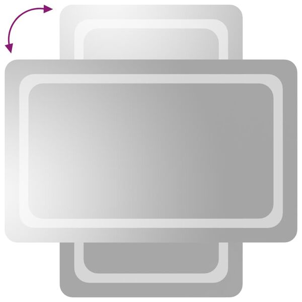 vidaXL LED Bathroom Mirror 50x80 cm