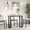 vidaXL Dining Table O-Frame 100x50x75 cm Solid Wood Pine and Steel
