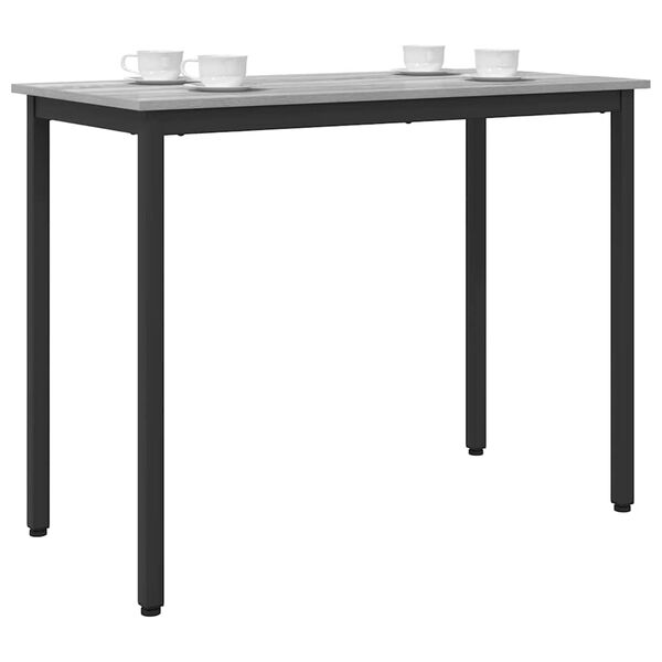 vidaXL Table Grey Sonoma 100 x 50 x 76.5 cm Engineered Wood and Steel