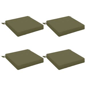 vidaXL 4-Piece Seat Cushions SOEST 4 pcs 100% Polyester Olive Green