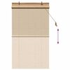 vidaXL Roller Blind with Curtains Manual Brown 80 x 160 cm Bamboo