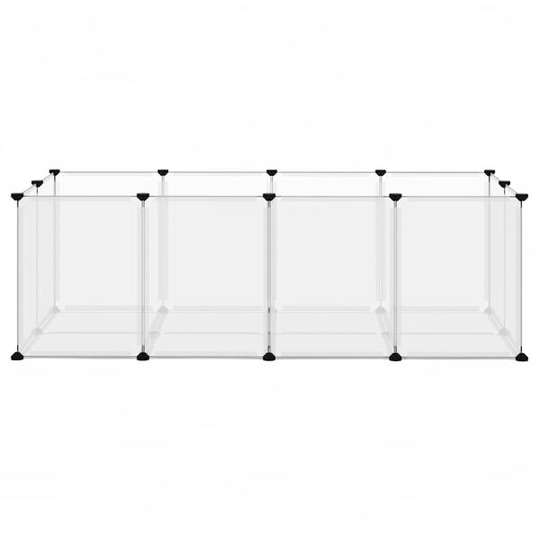 vidaXL Small Animal Cage Transparent 144x74x46.5 cm PP and Steel