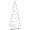 vidaXL Metal Christmas Tree with Stand Black 210 cm Steel