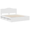 vidaXL Bed Frame with Headboard White 180 x 200 cm Solid Pine Wood