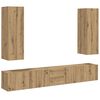 vidaXL 5 Piece Wall-mounted TV Cabinet Set Artisan Oak Engineered Wood