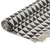 vidaXL Kilim Rug Cotton 120x180 cm with Pattern Black/White