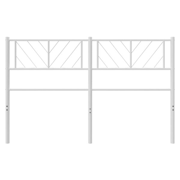 vidaXL Metal Replace Headboard White 140 cm