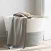 vidaXL Laundry Basket Grey and White &Oslash;60x36 cm Cotton
