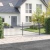 vidaXL Garden Gate with Lock Grey 125 x 500 cm Steel