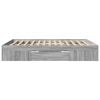 vidaXL Bed Frame without Mattress Grey Sonoma 150x200 cm King Size Engineered Wood