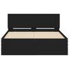 vidaXL Bed Frame with LED without Mattress Black 135x190 cm Double