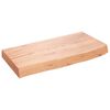 vidaXL Wall Shelf Light Brown 60x30x(2-6) cm Treated Solid Wood Oak