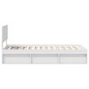 vidaXL Bed Frame with Headboard White 90 x 190 cm Solid Pine Wood
