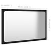 vidaXL Bathroom Mirror Black 60x1.5x37 cm Engineered Wood