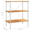 vidaXL 3-Tier Shelving Unit White and Oak 80x40x92 cm