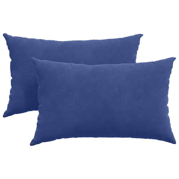 vidaXL Sofa Pillows 2 pcs Police Blue 50 x 30 cm Corduroy Fabric
