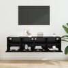 vidaXL TV Wall Cabinets Wall-mounted 2 pcs Black Oak 60 x 30 x 30 cm