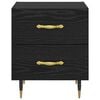 vidaXL Bedside Cabinet Black Oak 40 x 35 x 47.5 cm Engineered Wood