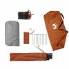 vidaXL Camping Tent 4-Person Grey and Orange Quick Release Waterproof